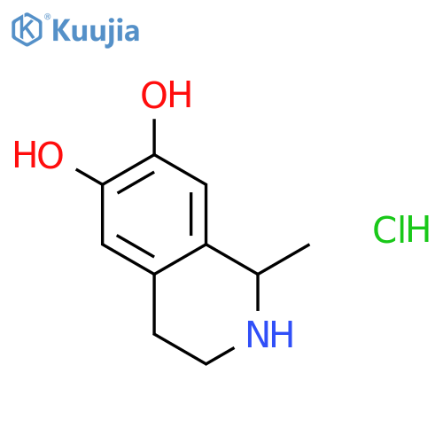 6,7-Isoquinolinediol, 1,2,3,4-tetrahydro-1-methyl-, hydrochloride structure