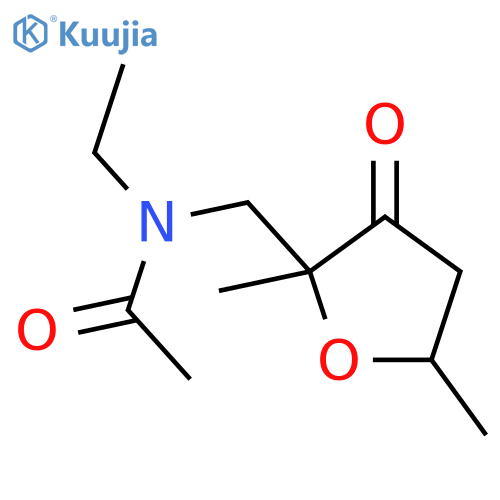 Acetamide,N-ethyl-N-(tetrahydro-2,5-dimethyl-3-oxofurfuryl)- (5CI) structure