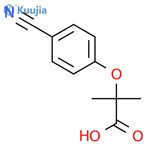 2-(4-Cyanophenoxy)-2-methylpropanoic Acid structure