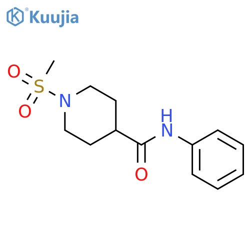 1-(methylsulfonyl)-N-phenyl-4-piperidinecarboxamide structure