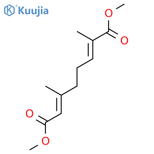 2,6-OCTADIENEDIOIC ACID, 2,6-DIMETHYL-, DIMETHYL ESTER, (E,E)- structure