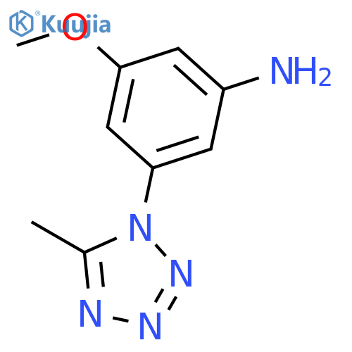 3-Methoxy-5-(5-methyl-1H-tetrazol-1-yl)aniline structure