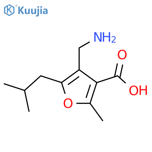 3-Furancarboxylic acid,4-(aminomethyl)-2-methyl-5-(2-methylpropyl)- structure