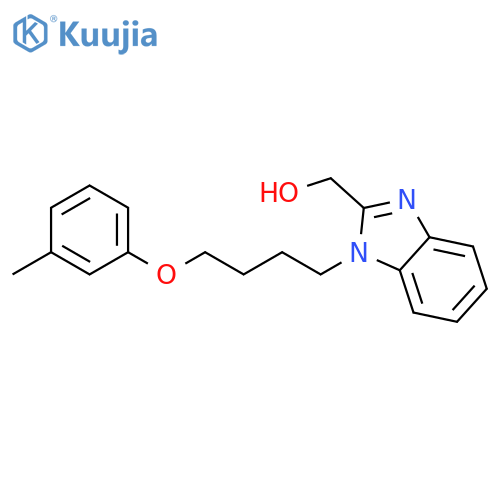 {1-4-(3-methylphenoxy)butyl-1H-1,3-benzodiazol-2-yl}methanol structure
