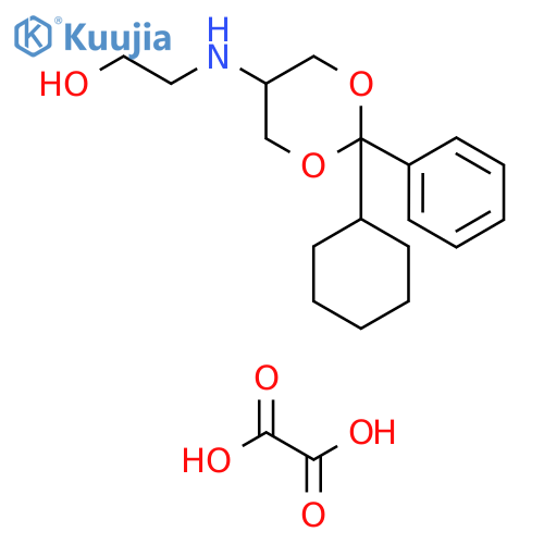 Ethanol, 2-[(2-cyclohexyl-2-phenyl-1,3-dioxan-5-yl)amino]-, ethanedioate (1:1) structure