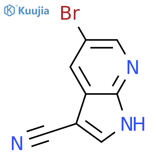 5-bromo-1H-pyrrolo2,3-bpyridine-3-carbonitrile structure