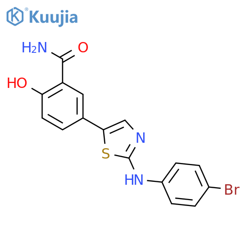 BENZAMIDE, 5-[2-[(4-BROMOPHENYL)AMINO]-5-THIAZOLYL]-2-HYDROXY- structure