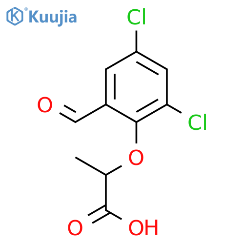 PROPANOIC ACID, 2-(2,4-DICHLORO-6-FORMYLPHENOXY)- structure