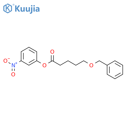 Pentanoic acid, 5-(phenylmethoxy)-, 3-nitrophenyl ester structure