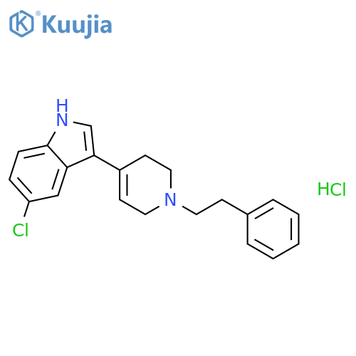 5-chloro-3-[1-(2-phenylethyl)-1,2,3,6-tetrahydropyridin-4-yl]-1H-indole hydrochloride structure