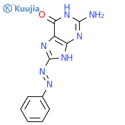 6H-Purin-6-one,2-amino-1,9-dihydro-8-(2-phenyldiazenyl)- structure