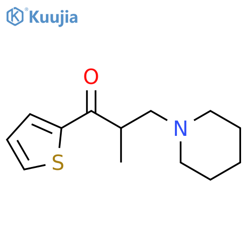 1-Propanone, 2-methyl-3-(1-piperidinyl)-1-(2-thienyl)- structure