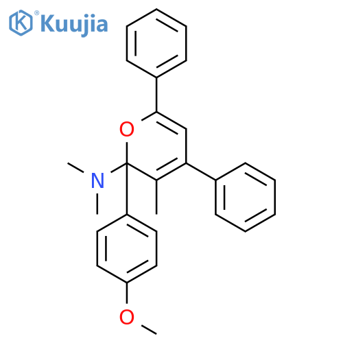 2H-Pyran-2-amine, 2-(4-methoxyphenyl)-N,N,3-trimethyl-4,6-diphenyl- structure