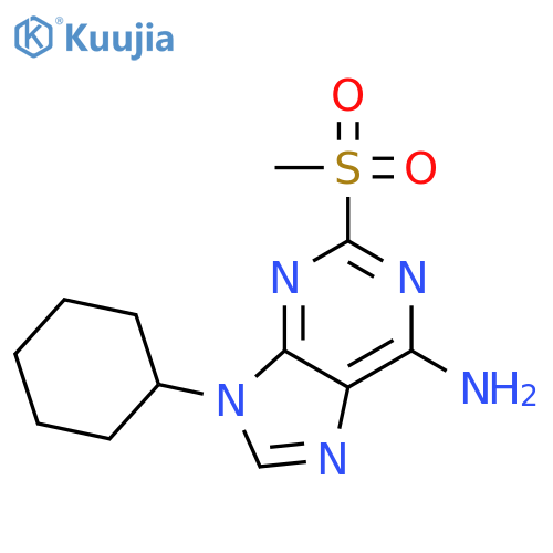 9H-PURIN-6-AMINE, 9-CYCLOHEXYL-2-(METHYLSULFONYL)- structure