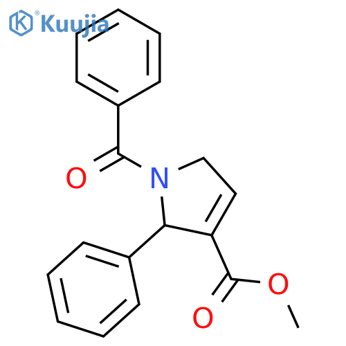 1H-Pyrrole-3-carboxylic acid, 1-benzoyl-2,5-dihydro-2-phenyl-, methylester structure