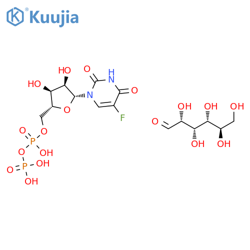 Uridine 5'-(trihydrogendiphosphate), 5-fluoro-, P'-a-D-glucopyranosyl ester (9CI) structure