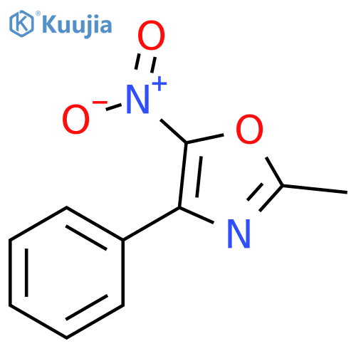 Oxazole, 2-methyl-5-nitro-4-phenyl- structure