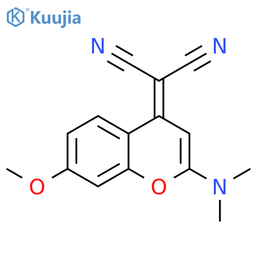 Propanedinitrile,[2-(dimethylamino)-7-methoxy-4H-1-benzopyran-4-ylidene]- structure