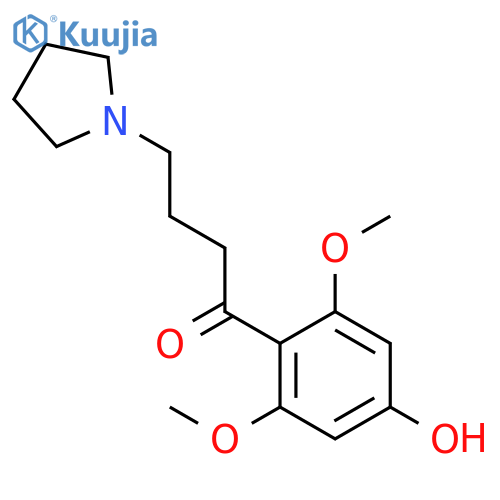 1-Butanone,1-(4-hydroxy-2,6-dimethoxyphenyl)-4-(1-pyrrolidinyl)- structure