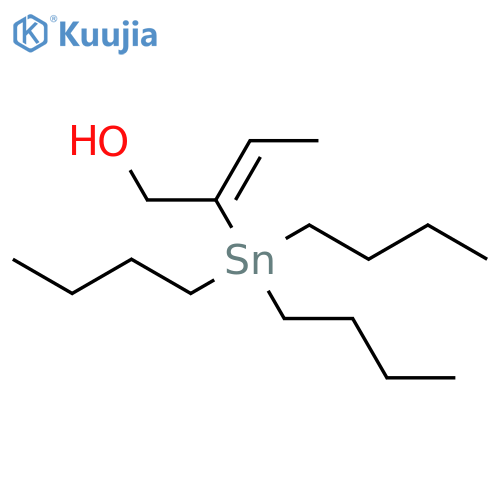 2-Buten-1-ol, 2-(tributylstannyl)-, (2E)- structure