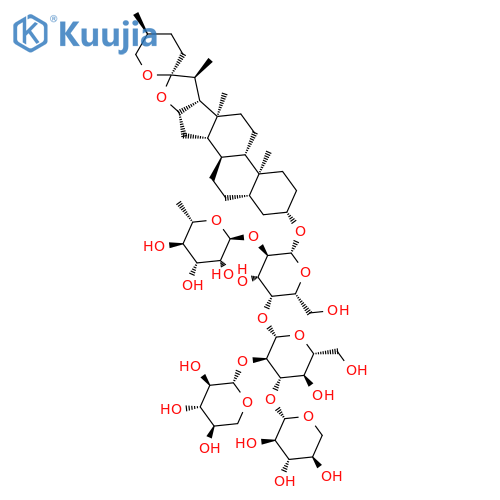 &acirc;-D-Galactopyranoside,(3&acirc;,5R,25S)-spirostan- 3-yl O-6-deoxy-R-L-mannopyranosyl- (1f2)-O-[O-&acirc;-D-xylopyranosyl-(1f2)-O- [&acirc;-D-xylopyranosyl-(1f3)]-&acirc;-Dglucopyranosyl-( 1f4)]- structure
