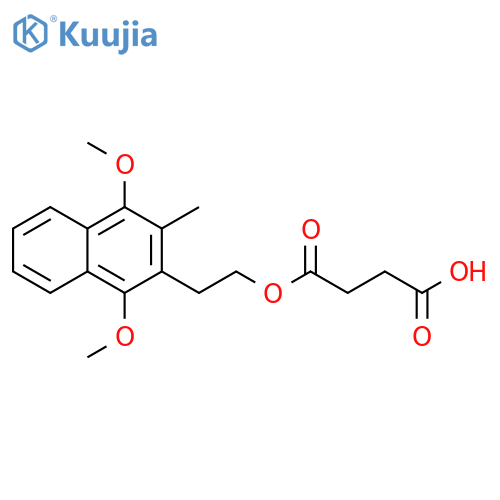 Butanedioic acid, 1-[2-(1,4-dimethoxy-3-methyl-2-naphthalenyl)ethyl] ester structure