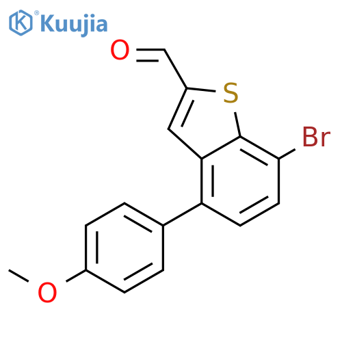 Benzo[b]thiophene-2-carboxaldehyde, 7-bromo-4-(4-methoxyphenyl)- structure