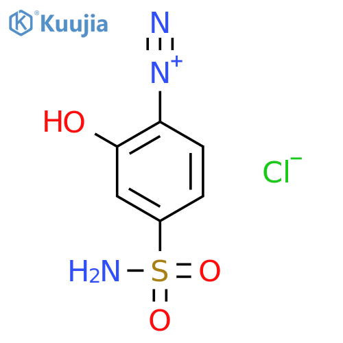 2-Hydroxy-4-sulfamoylbenzene-1-diazonium chloride structure
