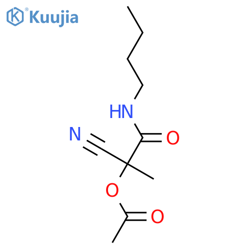 Propanamide, 2-(acetyloxy)-N-butyl-2-cyano- structure