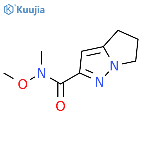 N-methoxy-N-methyl-5,6-dihydro-4H-pyrrolo[1,2-b]pyrazole-2-carboxamide structure