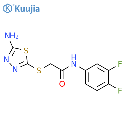 2-((5-amino-1,3,4-thiadiazol-2-yl)thio)-N-(3,4-difluorophenyl)acetamide structure