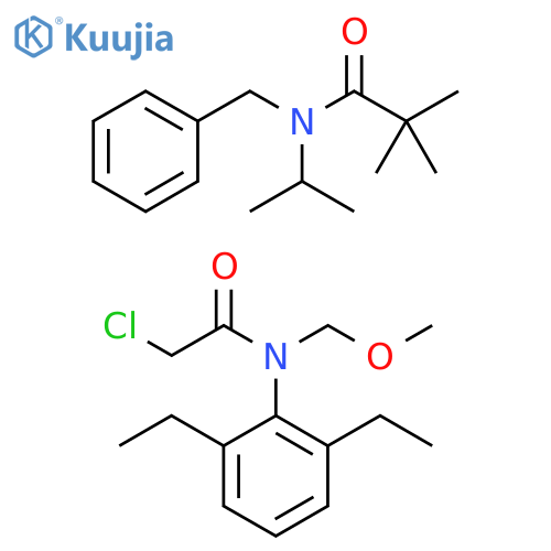 Propanamide, 2,2-dimethyl-N-(1-methylethyl)-N-(phenylmethyl)-, mixt. with 2-chloro-N-(2,6-diethylphenyl)-N-(methoxymethyl)acetamide (9CI) structure