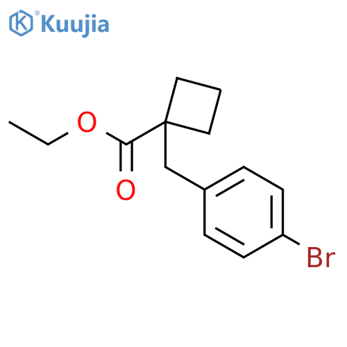CYCLOBUTANECARBOXYLIC ACID, 1-[(4-BROMOPHENYL)METHYL]-, ETHYL ESTER structure