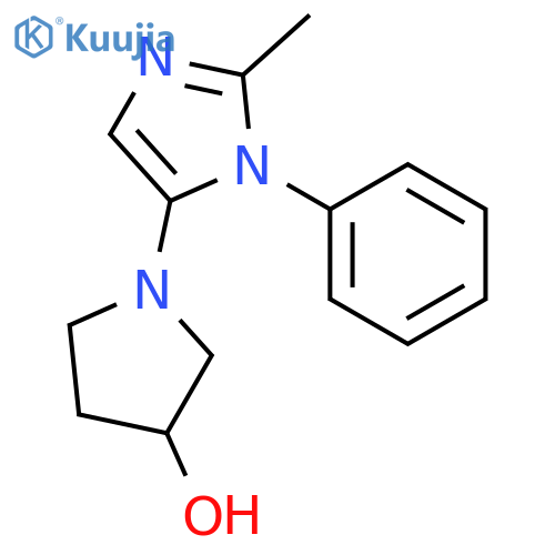 3-PYRROLIDINOL, 1-(2-METHYL-1-PHENYL-1H-IMIDAZOL-5-YL)- structure