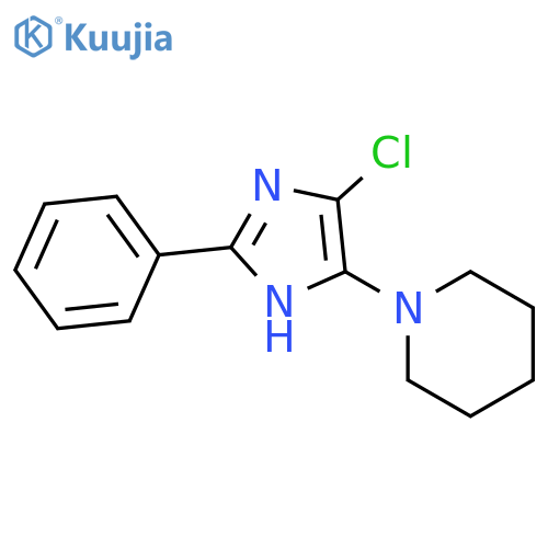 Piperidine, 1-(5-chloro-2-phenyl-1H-imidazol-4-yl)- structure