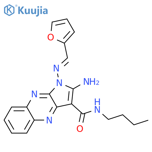 2-amino-N-butyl-1-(E)-(furan-2-yl)methylideneamino-1H-pyrrolo2,3-bquinoxaline-3-carboxamide structure