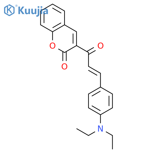 3-(2E)-3-4-(diethylamino)phenylprop-2-enoyl-2H-chromen-2-one structure