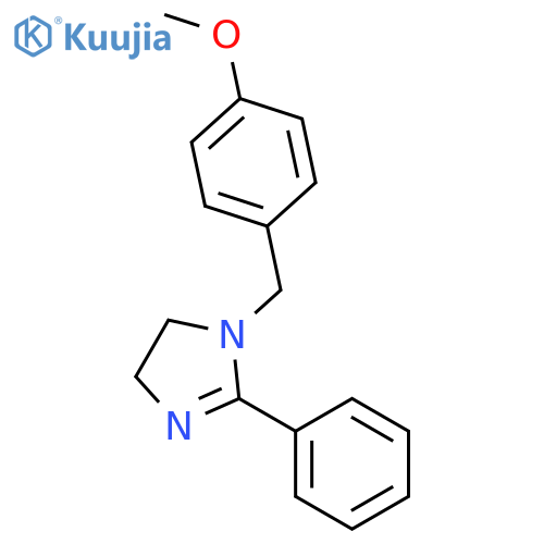 1H-IMIDAZOLE, 4,5-DIHYDRO-1-[(4-METHOXYPHENYL)METHYL]-2-PHENYL- structure