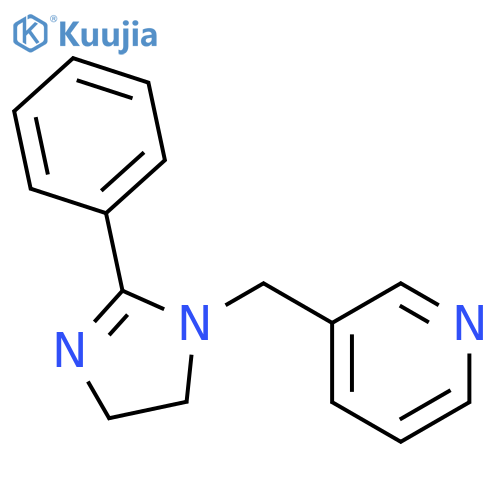 PYRIDINE, 3-[(4,5-DIHYDRO-2-PHENYL-1H-IMIDAZOL-1-YL)METHYL]- structure