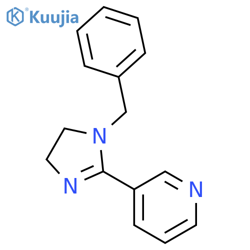 Pyridine, 3-[4,5-dihydro-1-(phenylmethyl)-1H-imidazol-2-yl]- structure