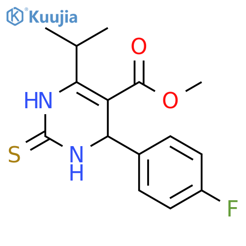 5-Pyrimidinecarboxylic acid, 4-(4-fluorophenyl)-1,2,3,4-tetrahydro-6-(1-methylethyl)-2-thioxo-, methyl ester structure