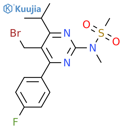 5-(Bromomethyl)-4-(4-fluorophenyl)-6-isopropyl-2-methyl(methylsulfonyl)aminopyrimidine structure