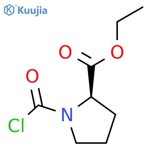 ethyl (2R)-1-(carbonochloridoyl)pyrrolidine-2-carboxylate structure