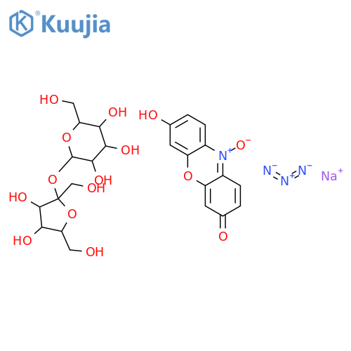 sodium; (2R,3R,4S,5S,6R)-2-[(2R,3S,4S,5R)-3,4-dihydroxy-2,5-bis(hydroxymethyl)tetrahydrofuran-2-yl]oxy-6-(hydroxymethyl)tetrahydropyran-3,4,5-triol; 7-hydroxy-10-oxido-phenoxazin-10-ium-3-one; azide structure