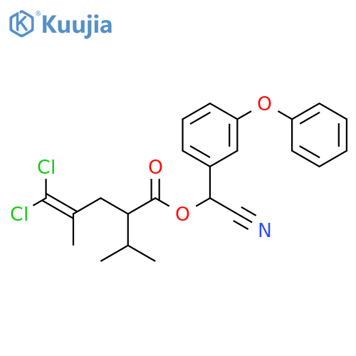 4-Pentenoic acid, 5,5-dichloro-4-methyl-2-(1-methylethyl)-,cyano(3-phenoxyphenyl)methyl ester structure