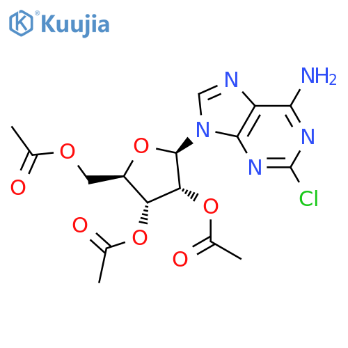 2-Chloro-6-amino-9-(2’,3’,5’-tri-O-acetyl-b-D-ribofuranosyl)purine structure