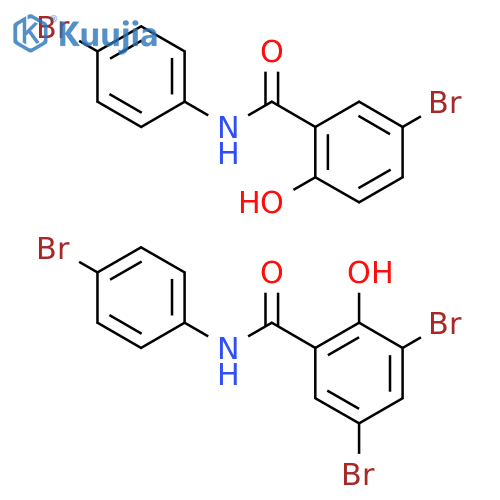 Benzamide, 3,5-dibromo-N-(4-bromophenyl)-2-hydroxy-, mixt. with 5-bromo-N-(4-bromophenyl)-2-hydroxybenzamide (9CI) structure