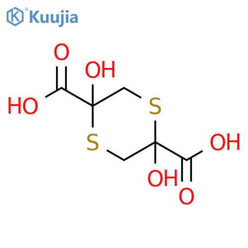 1,4-Dithiane-2,5-dicarboxylic acid, 2,5-dihydroxy- structure