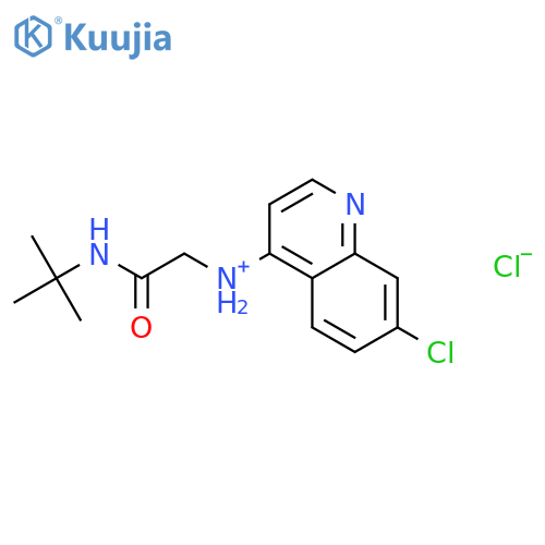 Acetamide,2-[(7-chloro-4-quinolinyl)amino]-N-(1,1-dimethylethyl)-, hydrochloride (1:1) structure