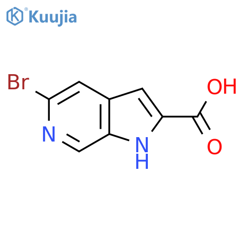 5-Bromo-1H-pyrrolo[2,3-c]pyridine-2-carboxylic acid structure